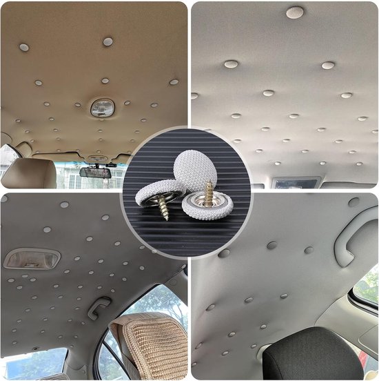 Hemelbekleding Reparatiekit - Auto Interieur Clips - Autohemel Herstellen - Roestvrije Coating - 65 Delig - Transparant — afbeelding 2