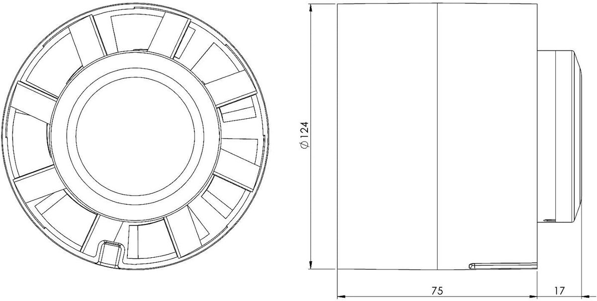 Inline Afzuigventilator - Kanaalventilator - Ventilatie Verbeteren - Stille Werking - 125m