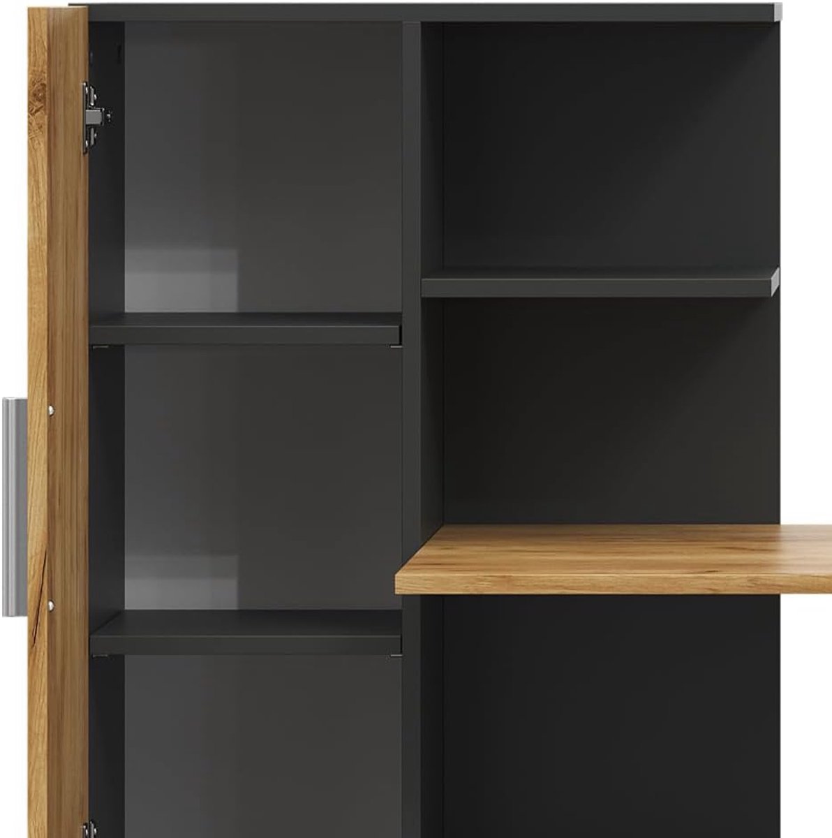 Bureau met Opbergruimte - Werktafel Bureau - Thuiswerken Kantoor - Open en gesloten opbergvakken - 150 x 59 cm thumbnail 5