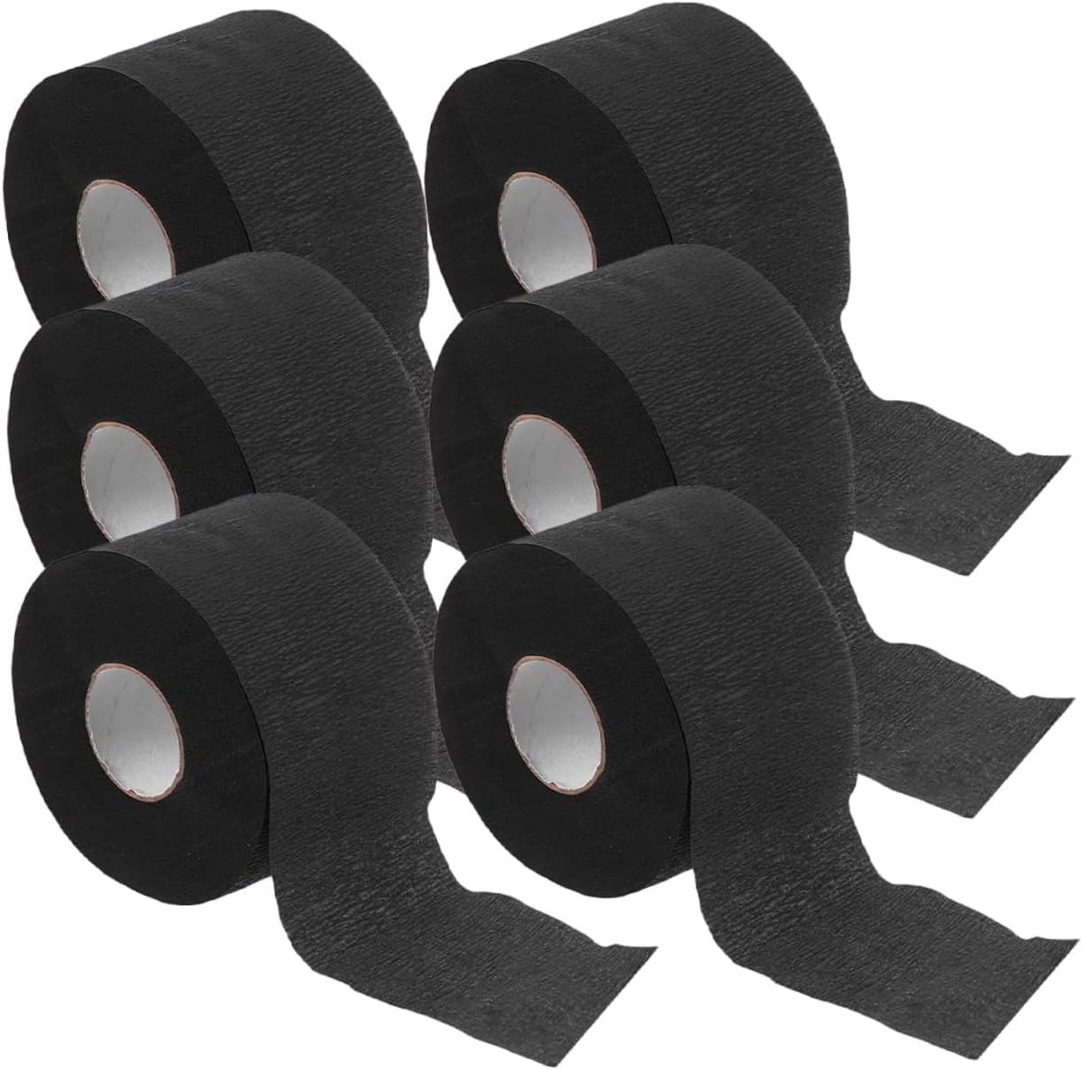 Nekpapier Rollen - Kappers Strips - Haar Knippen - Waterdicht Ontwerp - 6 Rollen - Zwart