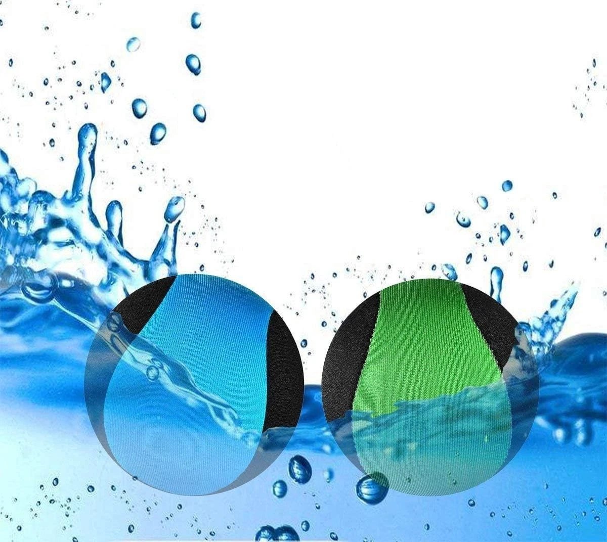 Herbruikbare stuiterbal voor buiten en op het strand – 4-pack – Speelgoed voor zwembad en watersport – Zachte zwembal – Waterspeelgoed voor kinderen en volwassenen-Rood, groen, geel, blauw – foto 3