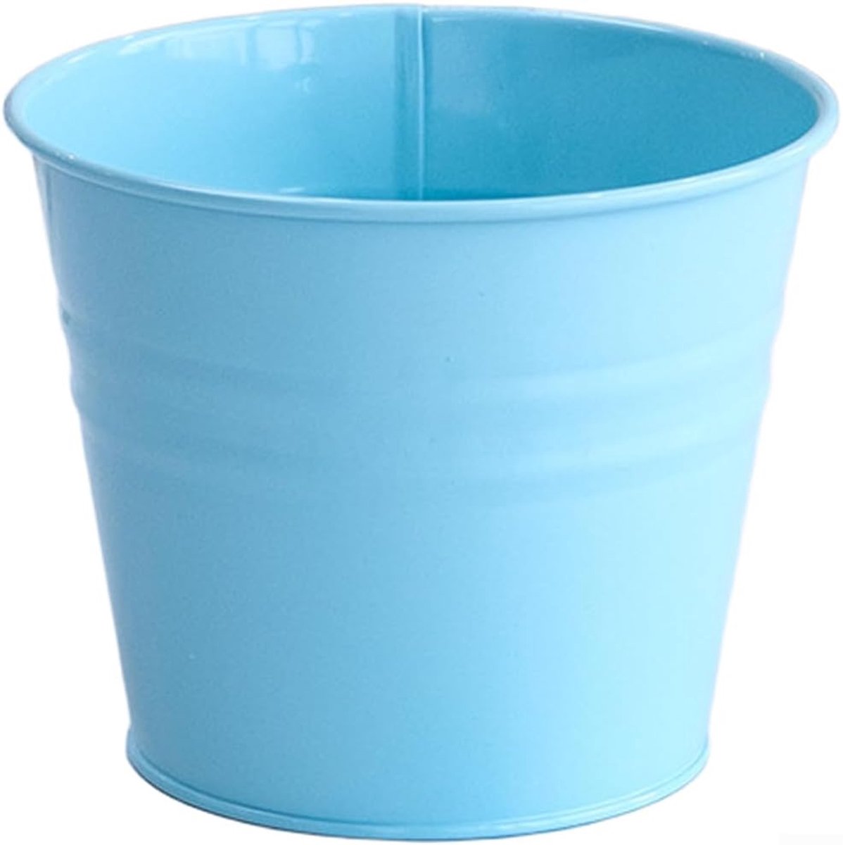 Plantenpot Metaal - Decoratieve Emmer - Binnen Buiten - Roestbestendige Constructie - 13 cm Hoog - Lichtblauw