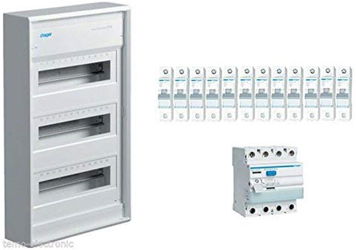 Stoppenkast Opbouw - Verdeler Kast - Elektrische Installatie - Inclusief Deur - 30.5 x 51.5 cm - Wit