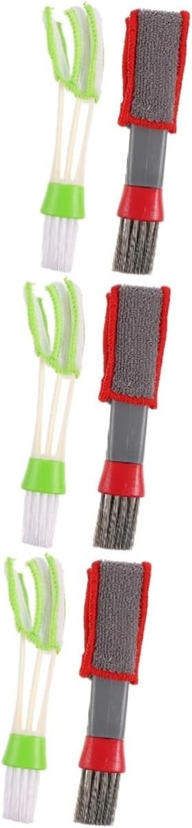 Reinigingsset Auto - Stofborstel Set - Interieur Onderhoud - Dubbelzijdig Ontwerp - 6 Stuks - Assorti
