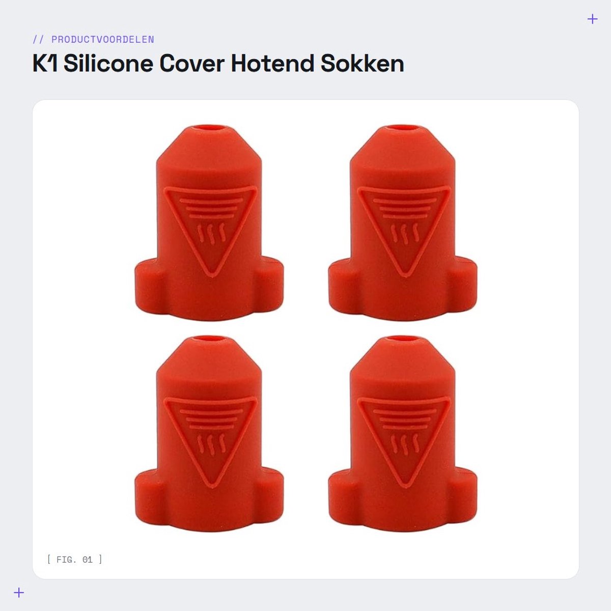 Dailygoods- Silicone Cover 4-Pack - Compatibel met K1/K1 Max - Antiaanbaklaag - Duurzaam - Tot 300 graden Celsius - Stabiliseert temperatuur - 3D-printer Cover