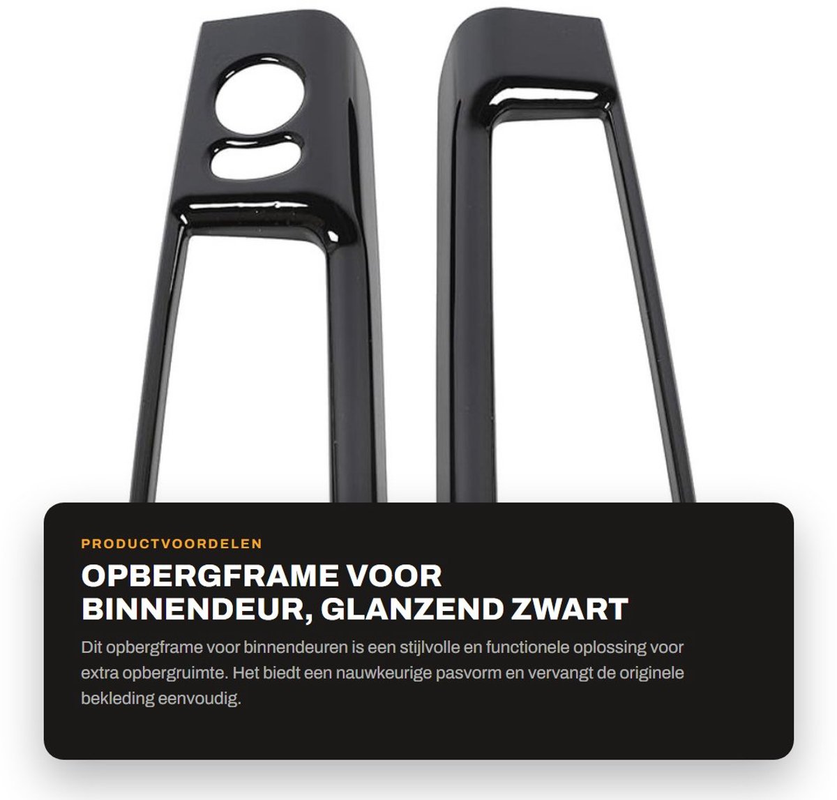 Dailygoods- Opbergframe - Robuuste Binnendeur - Nauwkeurige Pasvorm - Hoogwaardig ABS - Stijlvol Ontwerp - Slijtvast en Krasbestendig - Deurbekleding