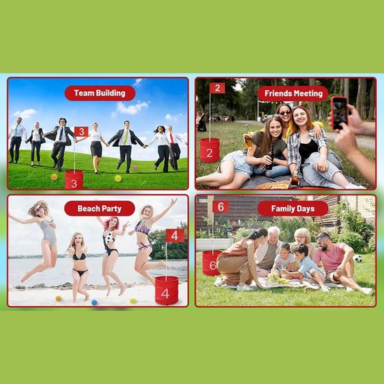 Golf Trainings Emmer - Golf Oefen Set - Buiten Spelen - Snel Opvouwbaar - 30x30x30 cm - Rood van GOLF — afbeelding 4