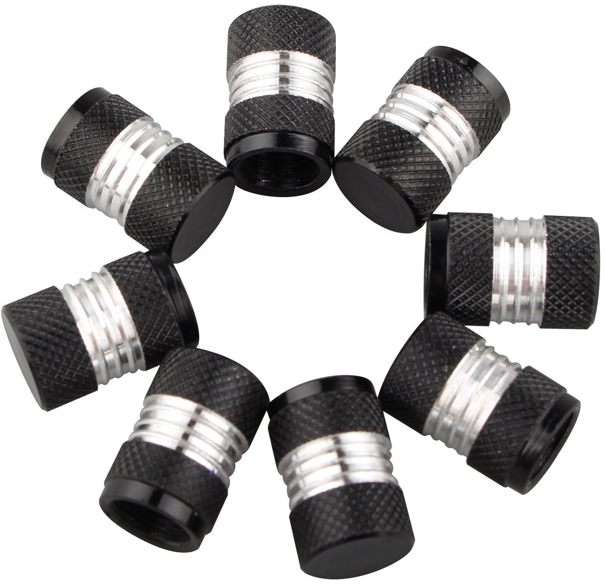 Dailygoods- Bandafsluiters Aluminium - 8 Stuks - Universele Ventieldoppen - Stofdicht - Geschikt voor Auto/Fiets/Motor - Duurzaam Materiaal