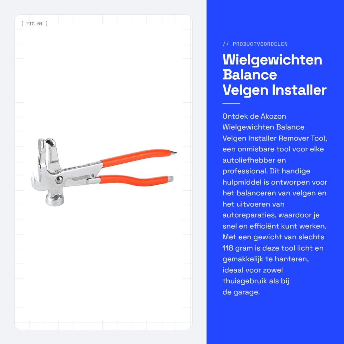 Dailygoods - Wielgewichten Balance Velgen Installer Remover Tool - Autoreparatie - Praktisch ontwerp - Efficiënt gebruik - Voor alle voertuigen - Idea...