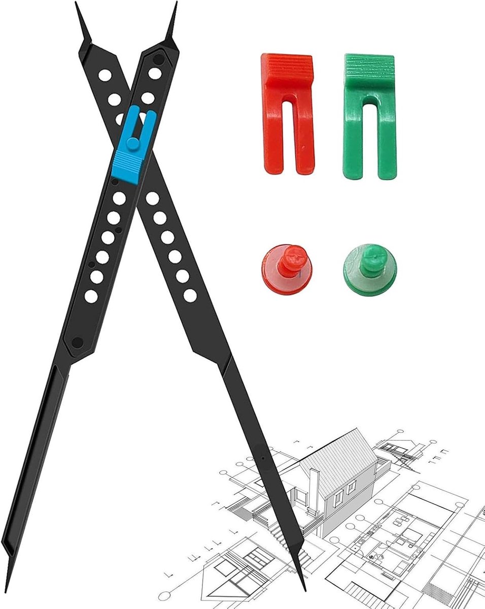 Schaalverdeler Tekengereedschap - Verhoudingen Tekenen - Ontwerpen Tekenen - Nauwkeurige Verhoudingen - 25 cm - Wit
