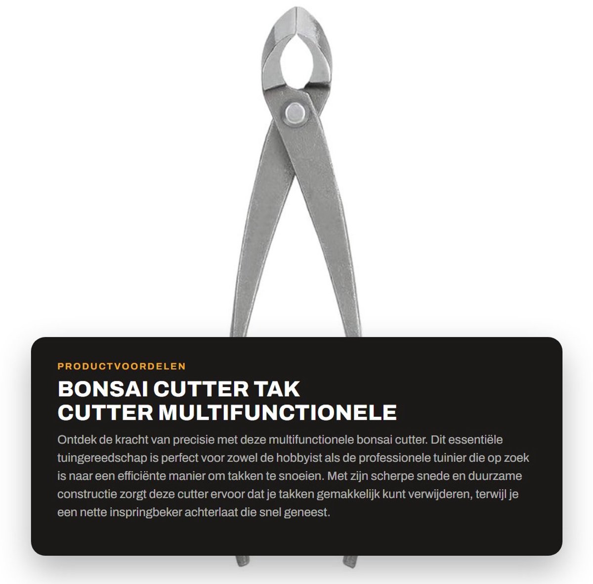 Dailygoods- Bonsai Cutter Hoogwaardig Koolstofstaal - Ergonomische Handgreep - Duurzaam - Tak Cutter - Multifunctioneel - Scherp Snijlichaam - Snoeischaar