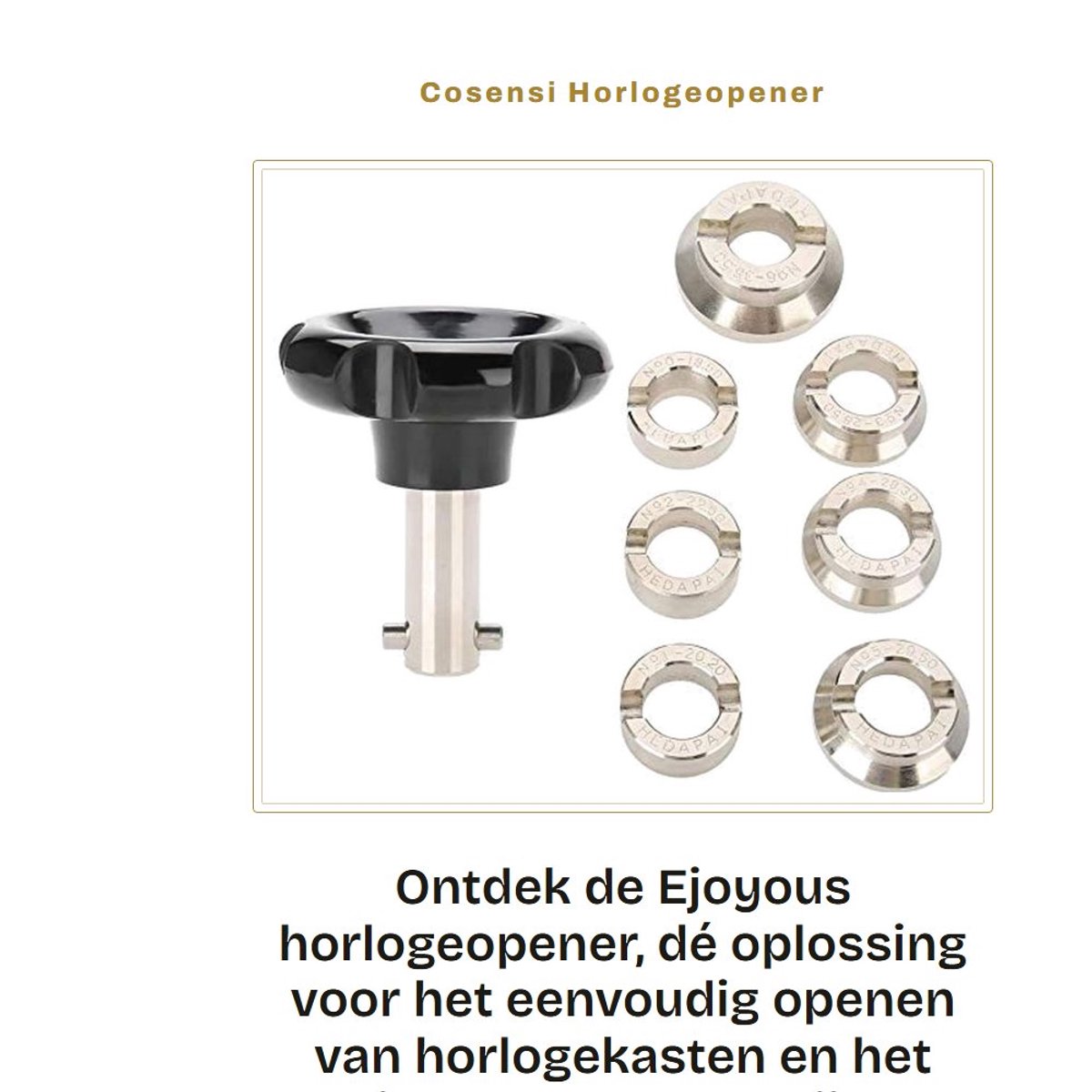 Dailygoods - Horlogeopener - Batterijwissel Gereedschap - Staal - Horlogekastopener - Voor Tudor-horloge - 36,5 mm matrijs - Geschikt voor horloges