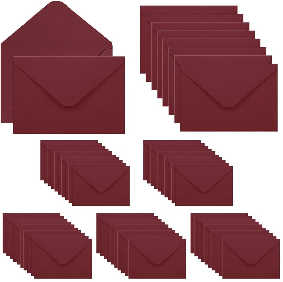 Dailygoods- Enveloppen 60 Stuks - Mini-Enveloppen - Cadeau-Enveloppe - Envelop Zonder Venster - Wenskaarten - Stevig Kraftpapier (15,5 x 10,5 cm)