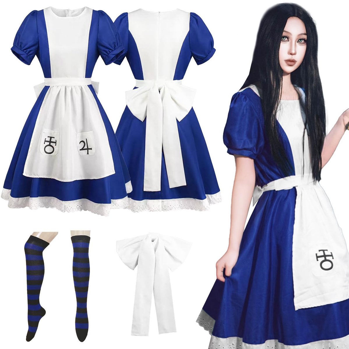Dailygoods- Maid Dress - Cosplay Kostuum - Dienstmeisjesjurk - Halloween/Carnaval Kostuum - Gaming Kostuum - 6 Maten beschikbaar
