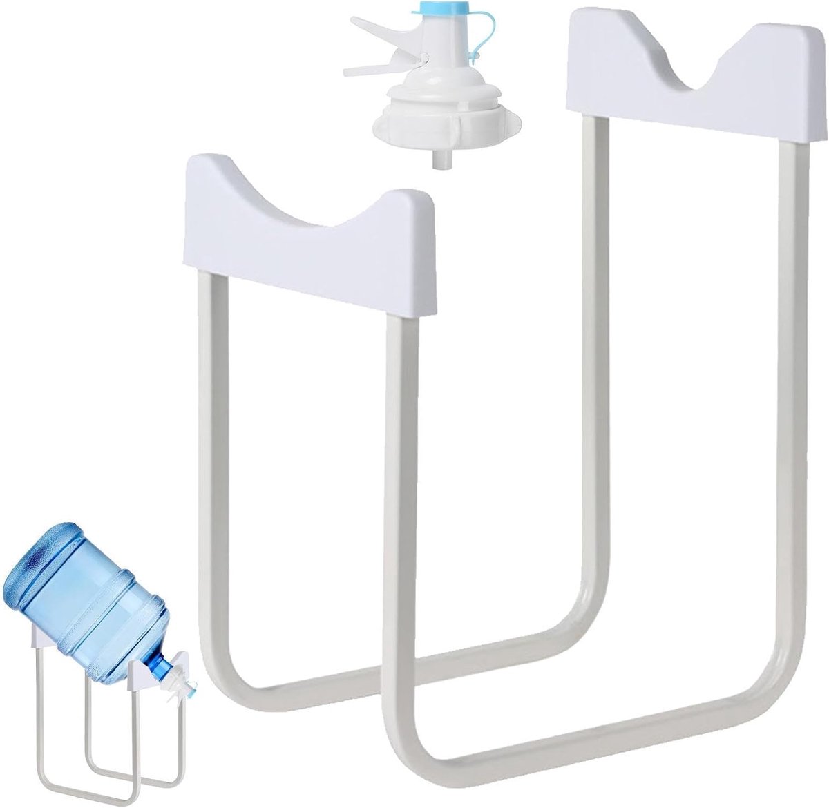 Draagbare Waterdispenser Standaard voor 3 en 5 Gallon Flessen - Inclusief Herbruikbare Kraan
