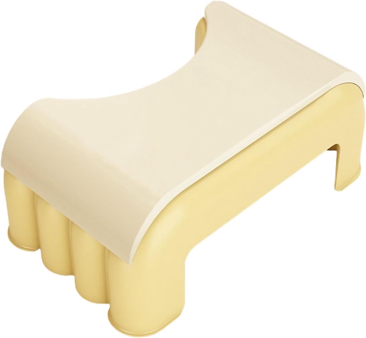 Toiletbankje - Hurk Verhoger - Comfortabele Stoelgang - Antislip Stabiliteit - 39x24x39 cm - Geel