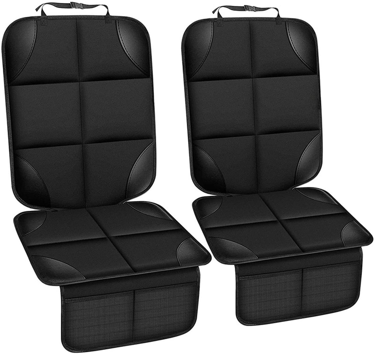 Dailygoods- Autostoelbeschermer Volledige Bescherming - Antislip - Waterdicht - ISOFIX-compatibel - 2 Stuks - Hoogwaardig 600D Polyester - Stoelhoes