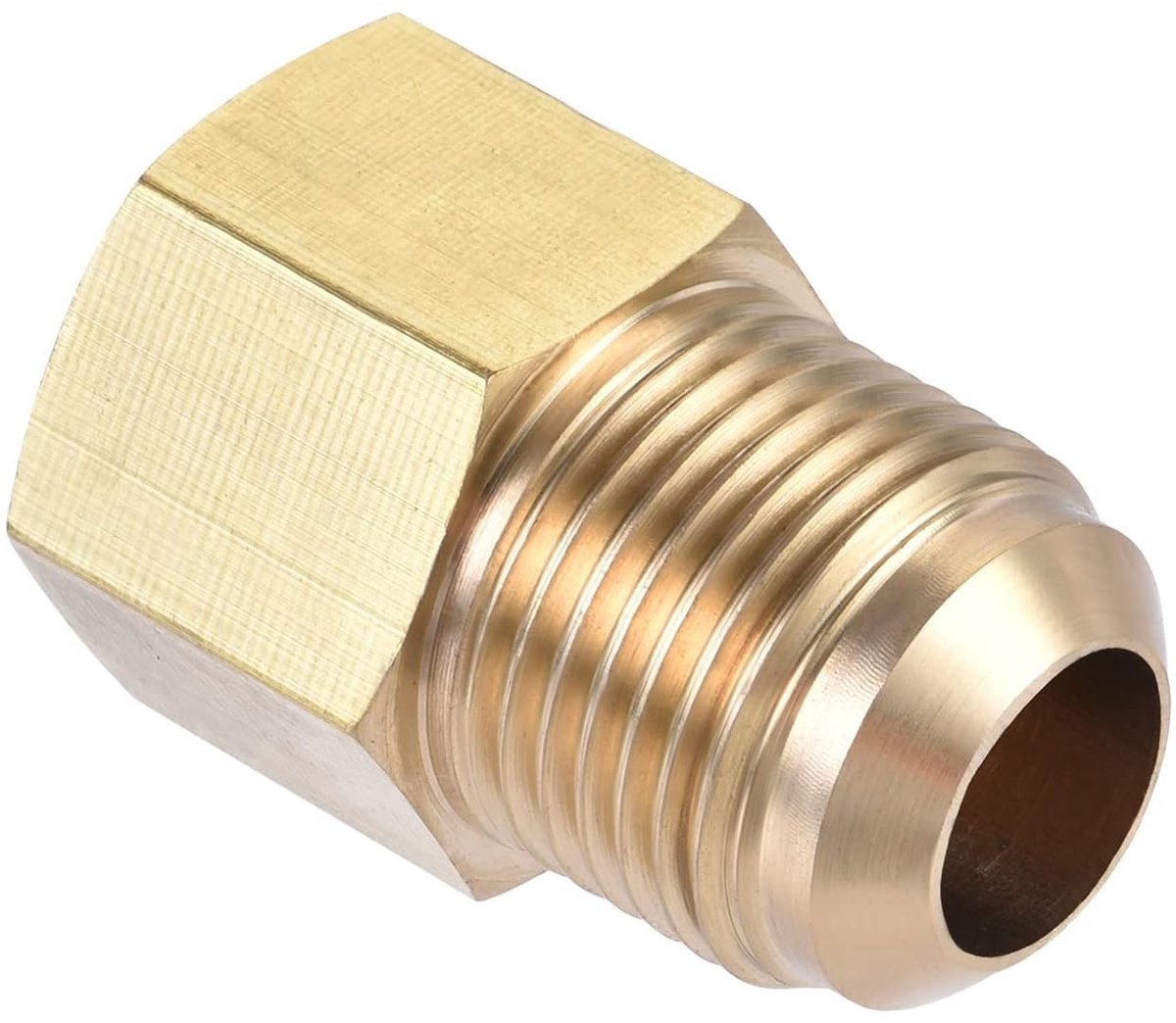 Dailygoods - Messing Flare Adapterfitting 1/2 SAE naar 3/8 SAE, 1 Stuk
