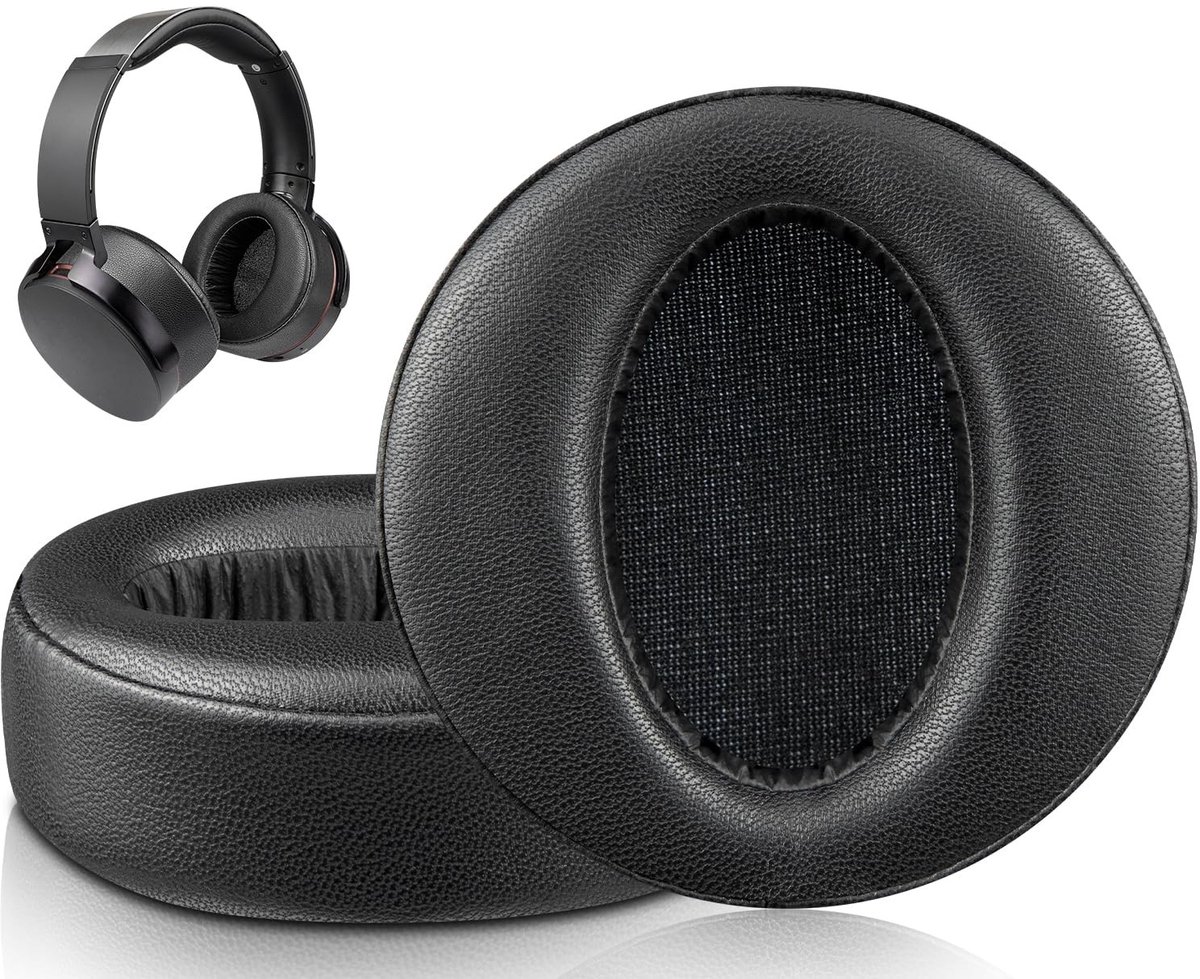 Dailygoods - SOULWIT Lamsvel Professional Oorkussens Vervanging voor Sony MDR-XB950 XB950BT XB950B1 XB950N1 XB950AP Over-Ear Hoofdtelefoon, Earpads Cushions met Geluidsisolerend Memory Foam