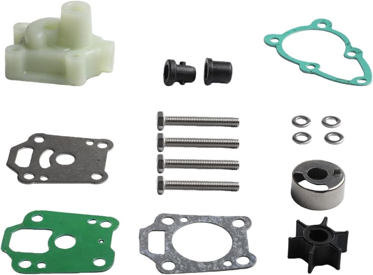 Waterpomp reparatieset - Buitenboordmotor onderdelen - Motoronderhoud - Compleet met afdichtingen - 4-5 pk modellen - Zoals afgebeeld