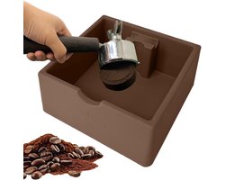 Koffiedikbak - Espresso afvalbak - Koffiezet accessoires - Stabiele slagbasis - 1.5 Liter - Koffiekleurig
