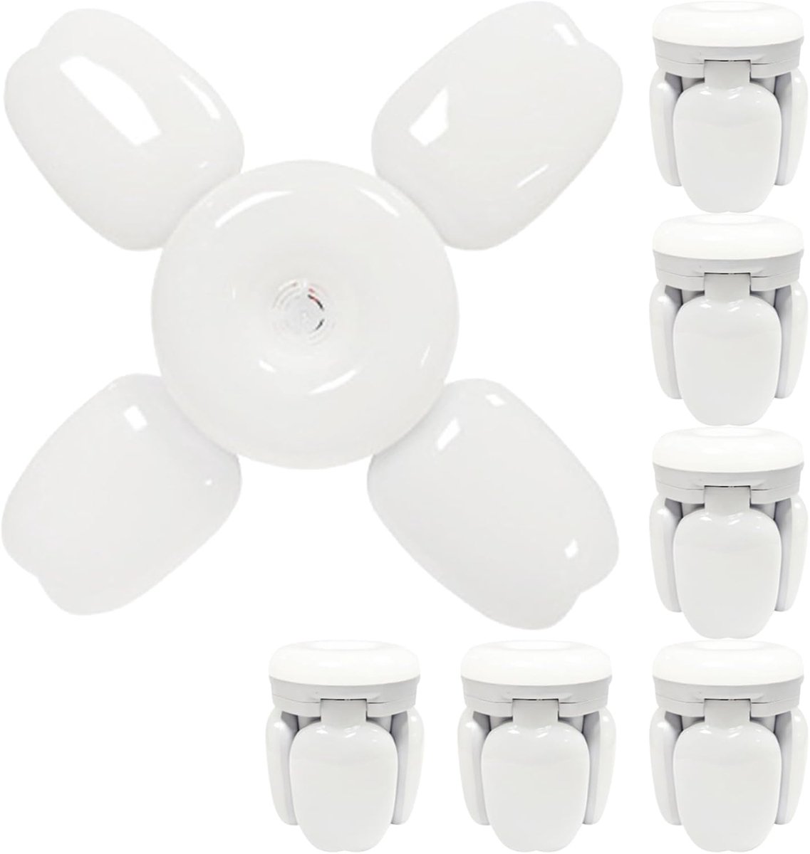 40W Garage Licht met 4+1 vervormbare panelen, 6000K Ultra Heldere LED Plafondlamp, E26/E27 Schroef-in Shop Verlichting voor Kelder Zolder Werkplaats Schuur Magazijn, 7 Pack