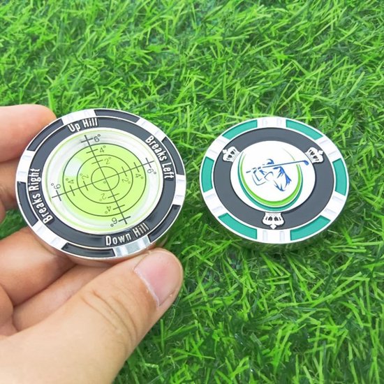 Golfrand Helling Lezer - Nauwkeurig Hulpmiddel - Verbeteren Putting - Dubbelzijdig Ontwerp - 5 x 5 x 1 cm — afbeelding 4