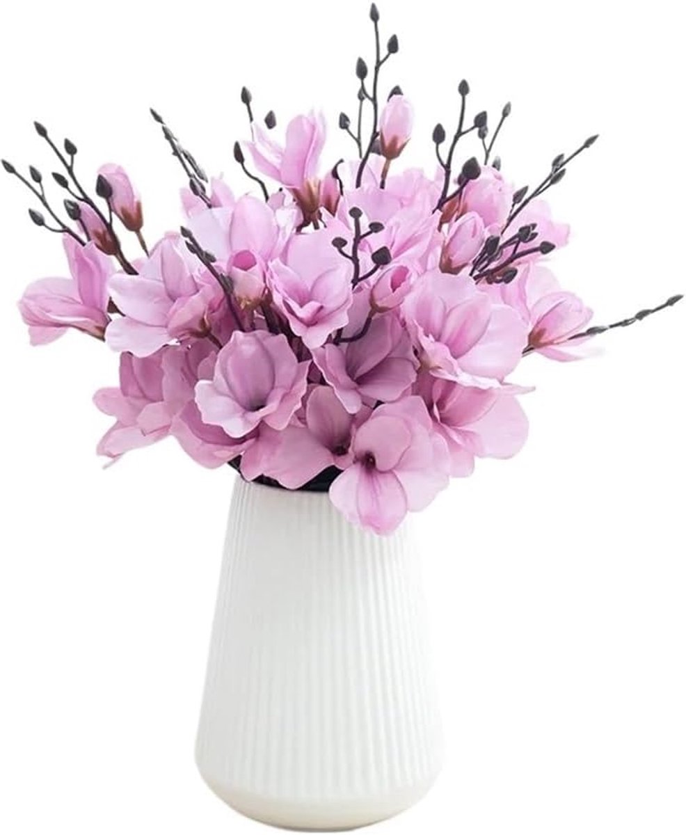 Kunstboeket Bloemen - Zijde Bloemen - Woondecoratie Huis - Levensecht Uiterlijk - 50 Gram 