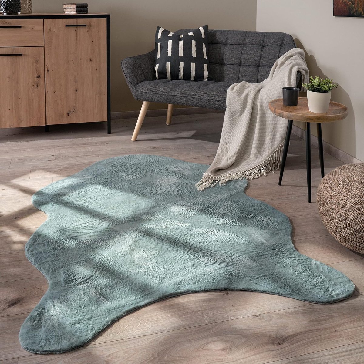 Vloerkleed Imitatiebont - Zacht Kleed - Gezellige Sfeer - Geschikt Vloerverwarming - 60x90