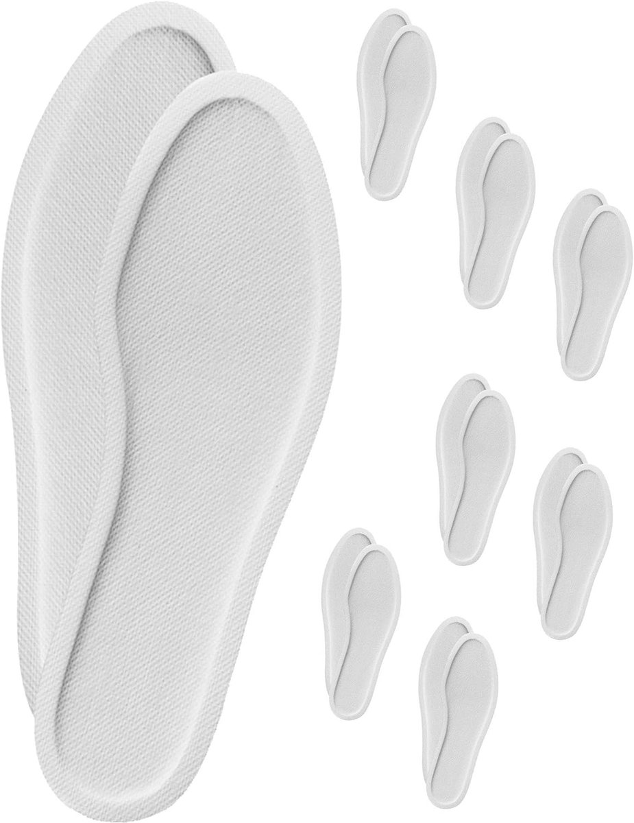 Warmtepad Voetenwarmers - Zoolwarmers Inlegzolen - Buitenactiviteiten Warm Houden - Actieve Kool Technologie - Maat M 8-Pack - Wit
