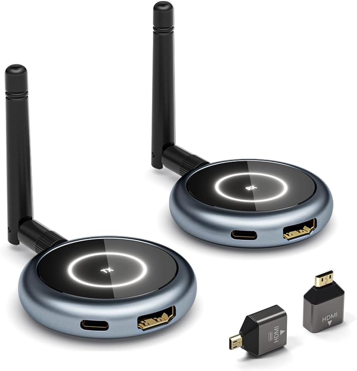 Draadloze HDMI Kit - Zender Ontvanger - Beeld Delen - Tot 4 Ontvangers - 50 Meter - Zwart