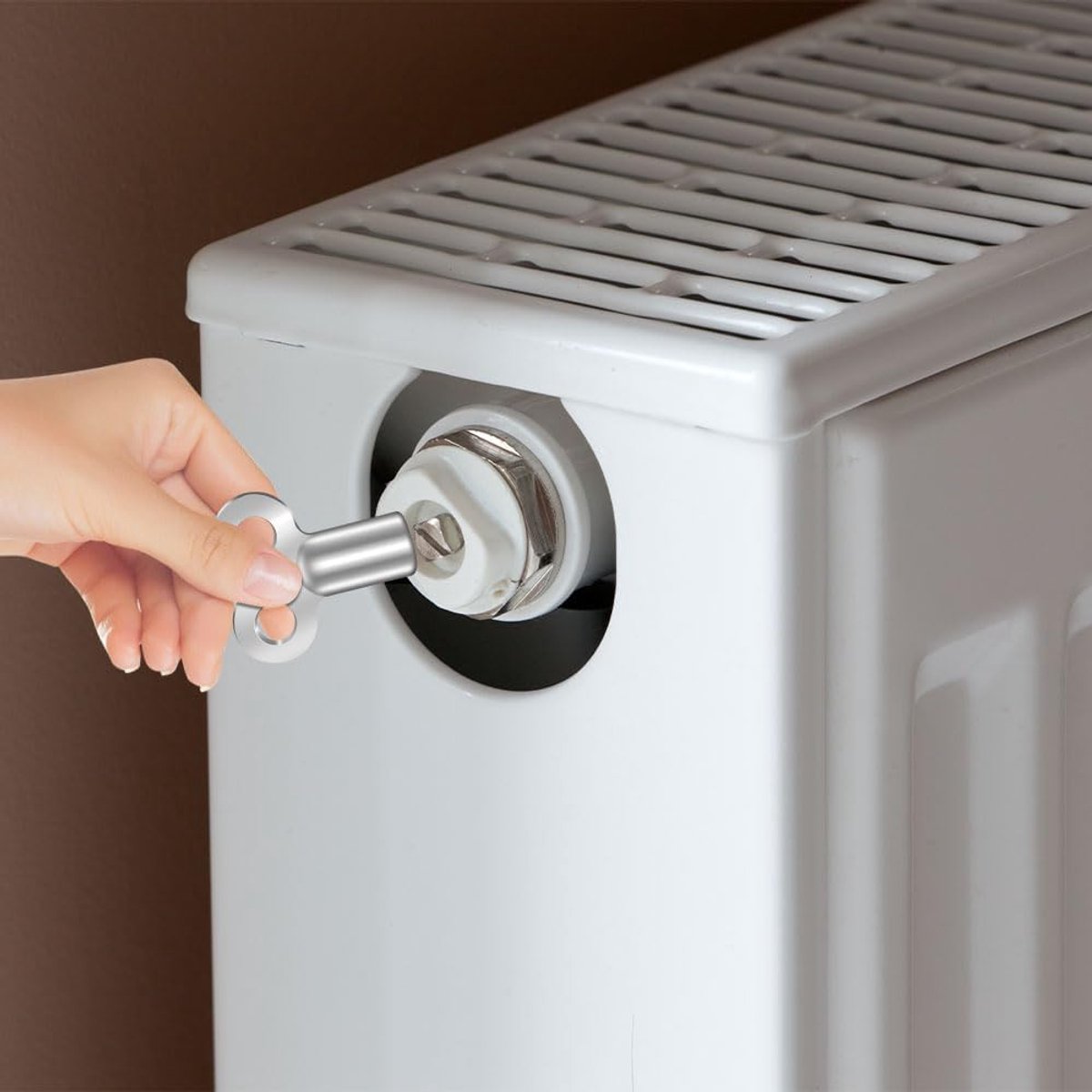 Verwarmingsontluchtingssleutel - Radiatorsleutel Ventiel - Radiator Ontluchten - Zinklegering Materiaal - 5 Stuks - Zilver