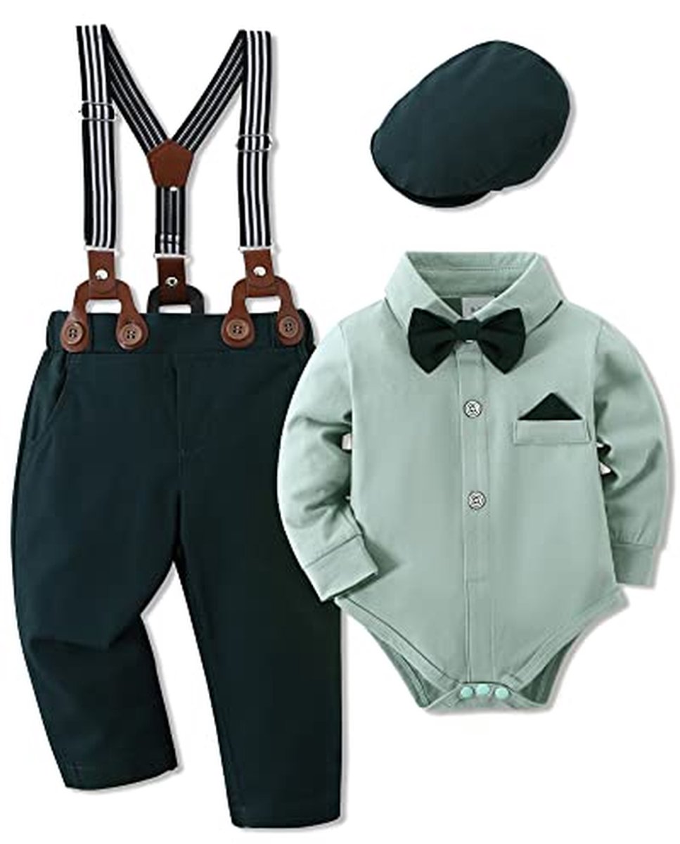 Baby Jongen Pak - Gentleman Outfit - Feestelijke Gelegenheid - Complete Set - 0-18 Maanden - Blauw