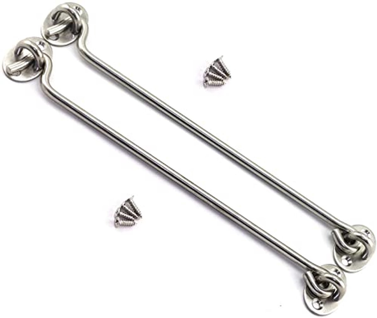 Cabine Haak - Deur Stopper - Poorten Beveiligen - Roestvrij Staal - 25 cm - Zilver