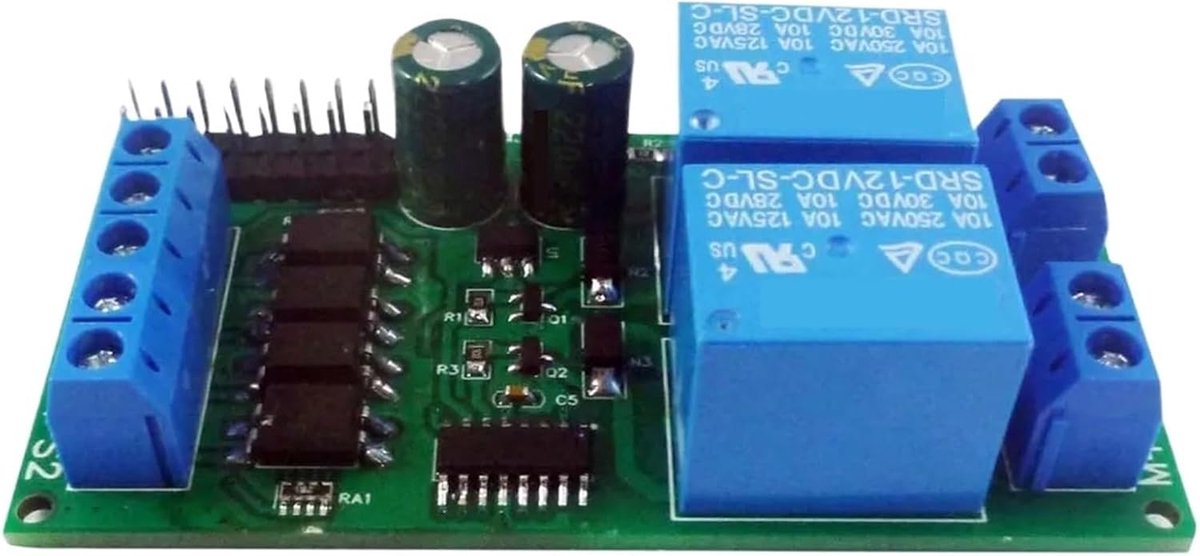 Motor Controller Relay - Schakelaar Board - Automatische Deur - 9 Werkmodi - 75x40x19 mm - Groen