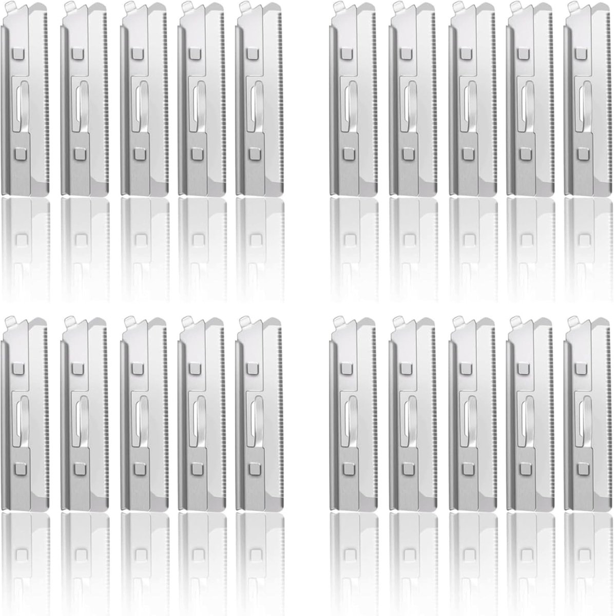 Dailygoods- Reservemesjes Set van 20 - Roestvrij Staal - Voor Dermaplaning - Wenkbrauwvorming - Nauwkeurige Peeling - Glad en Stralend Huid - Dermaplaningmesjes