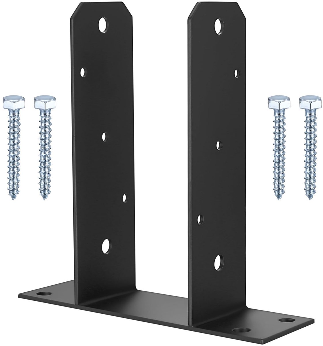 Dailygoods- Paalsteun U-vormig - Paalhouder 8,54 cm - Hekpaalsteunen - Metalen Paalhouders - Corrosiebestendig - Duurzaam Staal