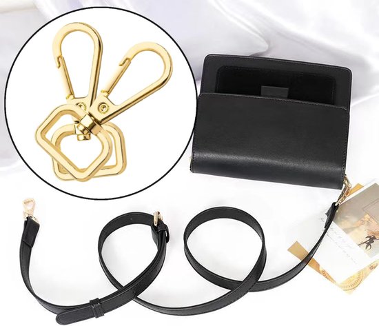 12 Pcs Gouden Sleutelhangers - D-Ringen - Swivel Lobster Hooks - Swivel Alloy Carabiner voor het Maken van Handgemaakte Tassen - Rugzakken - Creatieve Knutselprojecten van Naler — afbeelding 5