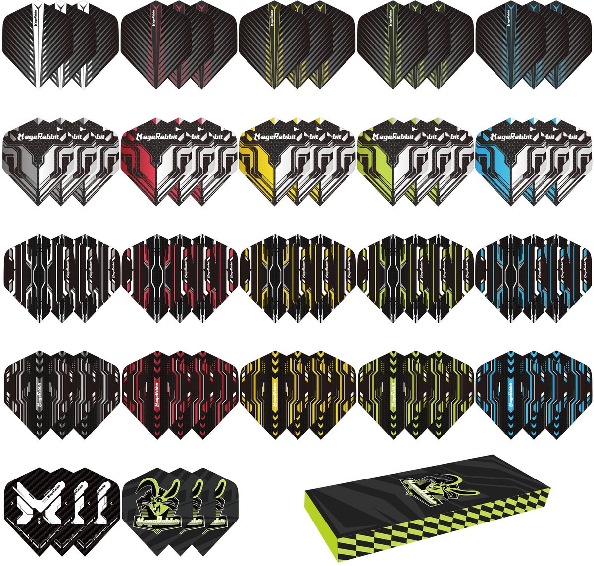 Dailygoods- Dartflights 66 Stuks - Standaardvorm - Dartflightset - 22 Stijlen - Geschikt voor Dartspellen - Ideaal voor Dartliefhebbers - Dartpijlen