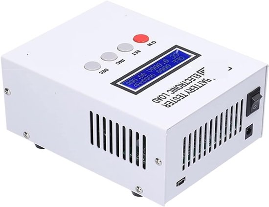 Digitale Batterij Tester - Capaciteit Meter - Accu Testen - PC Software Controle - 30V 20A 85W - Zilverkleurig