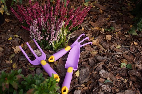Dailygoods- Tuingereedschapsset voor kinderen - 3-delig - Handvork/klauwen/smalle schep - Sterk polypropyleen - Precisie gereedschap - Voor jonge tuiniers - Kindertuingereedschap van Dailygoods — afbeelding 5