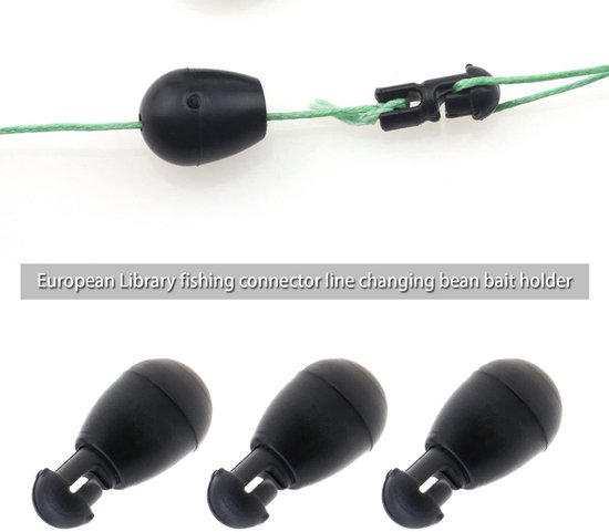 Dailygoods- Vissen Connector 50 Stuks - Quick Change Kralen - Multifunctioneel - Schokkraal - Bufferkraal - Kunststof/Rubber - Afmetingen 9x5 mm - Visconnector van Dailygoods — afbeelding 3
