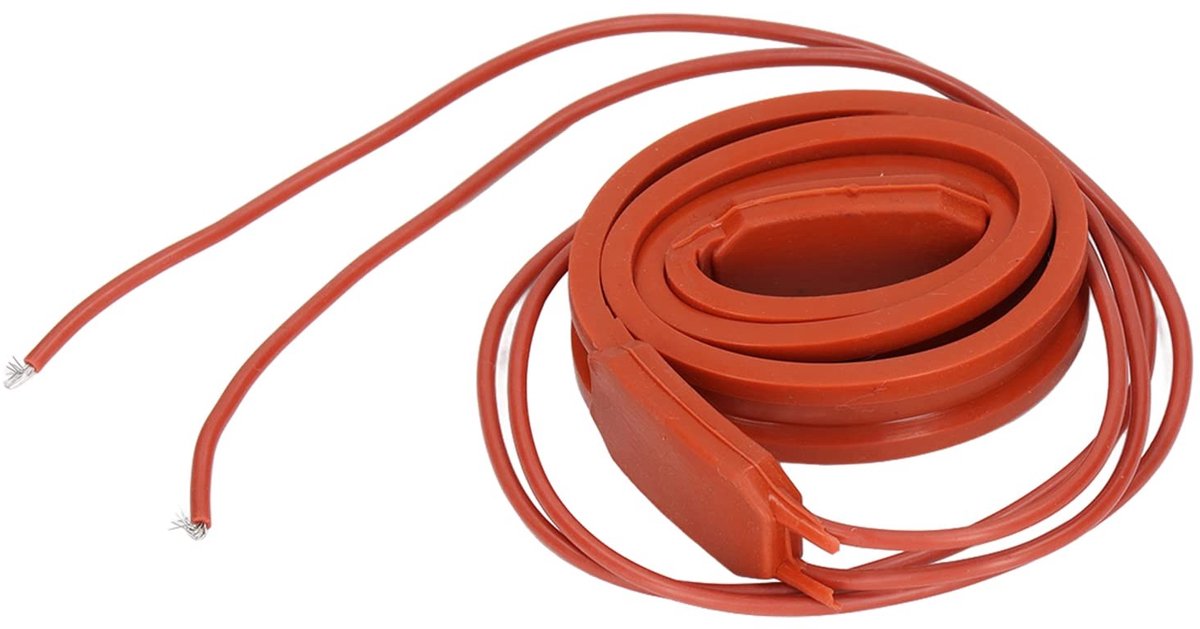 Dailygoods - Siliconen Verwarmingsdraad - Waterdichte Verwarming - Flexibel en Zelfregelend - 15 x 500 mm - Anti-vorst Kabel - Geschikt voor Diverse T...
