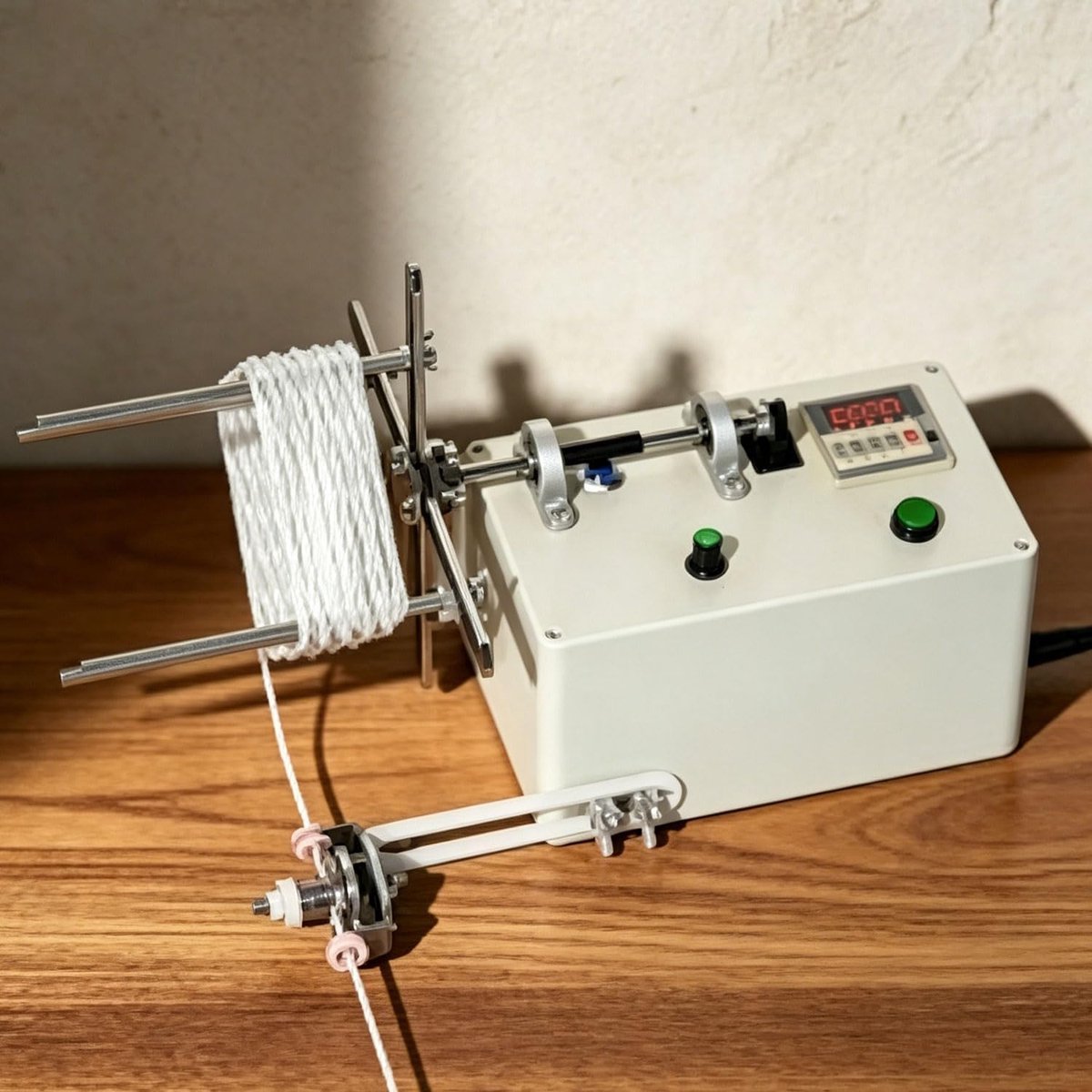 Elektrische Kwastwikkelmachine - Garen Hasper - Snel Kwastjes Maken - Instelbare Snelheid - 3200 Tpm - Wit