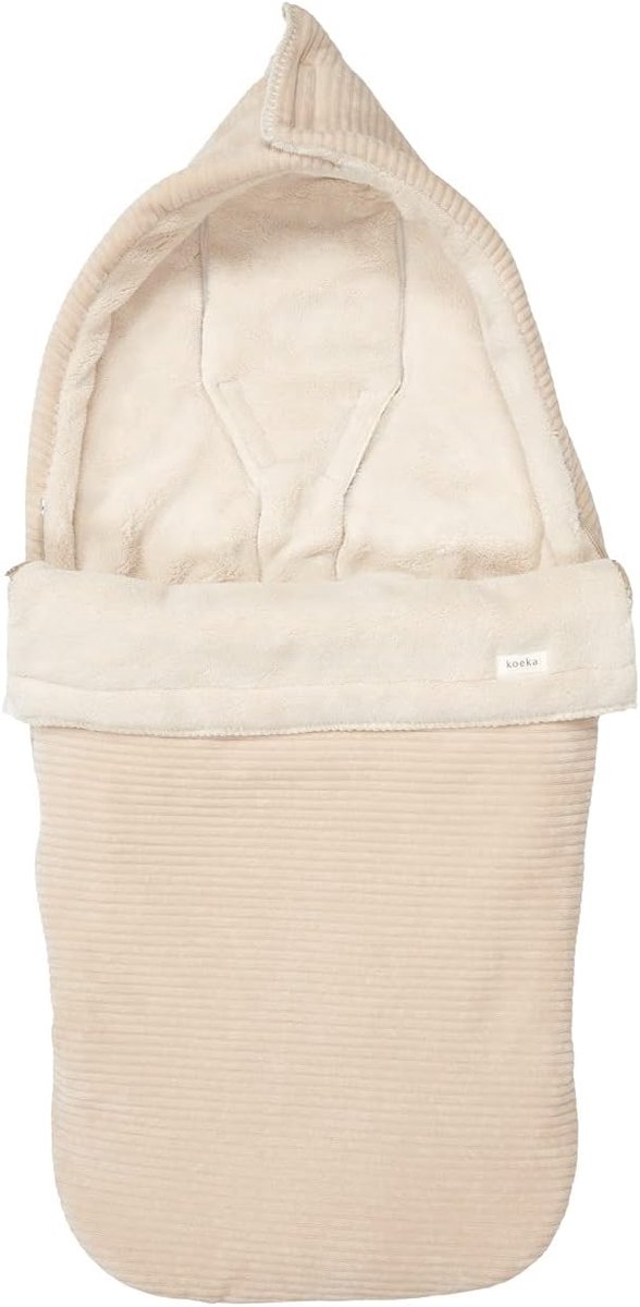 Voetenzak Teddy - Kinderwagen zak - Baby comfort - Zacht teddy materiaal - One Size - Zandkleur