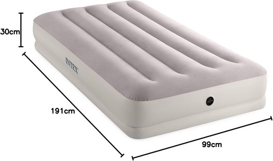 Luchtbed - Opblaasbaar bed - Comfortabel slapen - Geïntegreerde USB-pomp - 99x191x30 cm - Meerkleurig — afbeelding 3