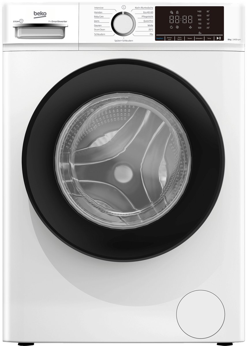 Beko WMOFE841 | Wasmachine | 8 kg | A | SteamCure | Duits display
