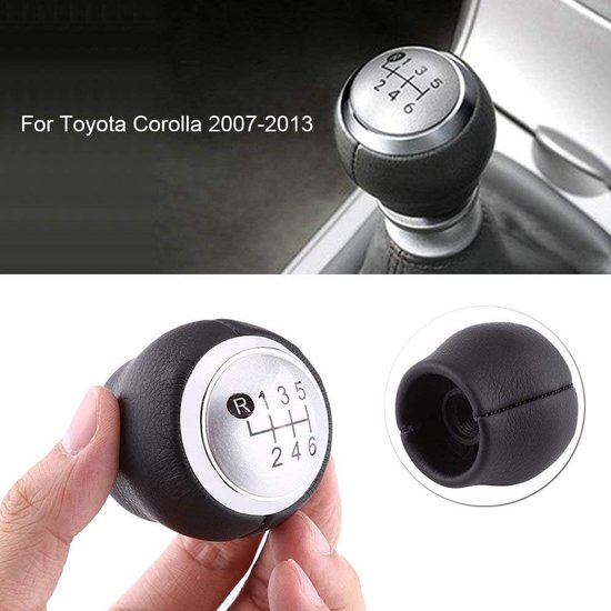 Schakelknop Auto - Versnellingspook Hoofd - Auto Interieur - Ergonomisch Ontwerp - 6 Versnellingen - Zilver Grijs — afbeelding 5