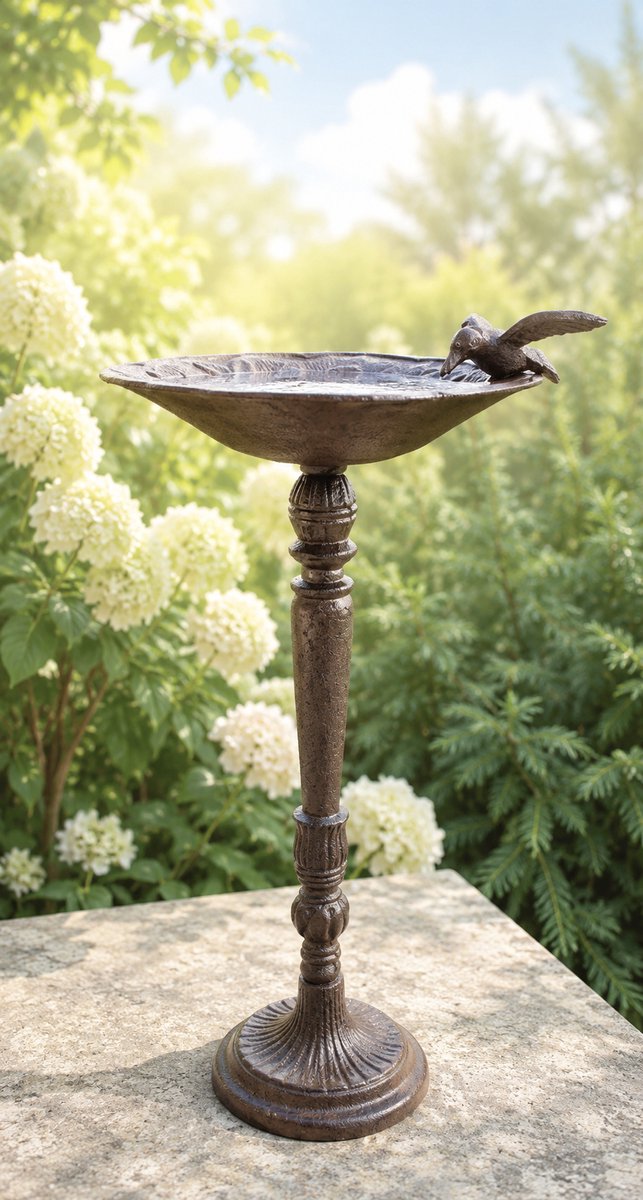 VOGELDRINKSCHAAL / GIETIJZER / vogelbadje