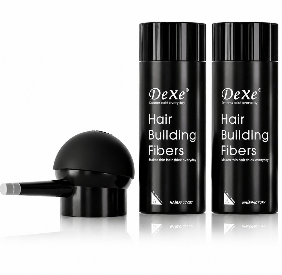 Haarverdikkings Starterset - 22g Hair Building Fibers - Zwart en Bruin - Met Sprayapplicator - Verbergt Haaruitval en Dunner Wordend Haar - Direct Voller Haar